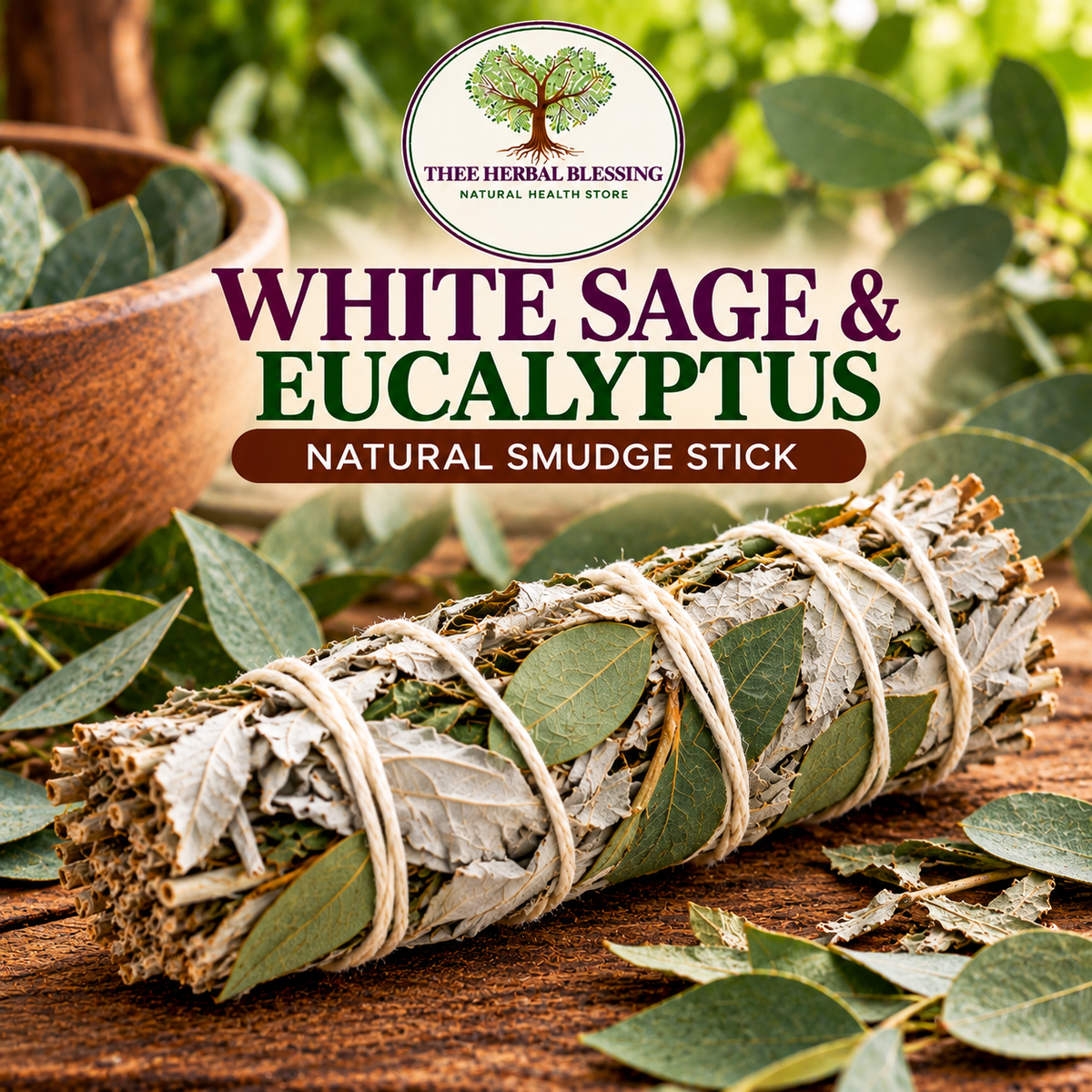 White and Eucalyptus Smudge