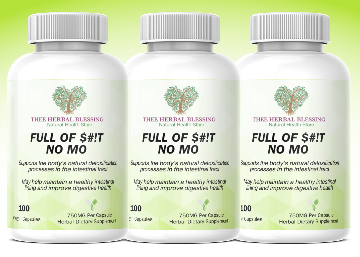 “Full of $#!T No Mo: Gut Cleanse Bundle – 3 Bottles for $100