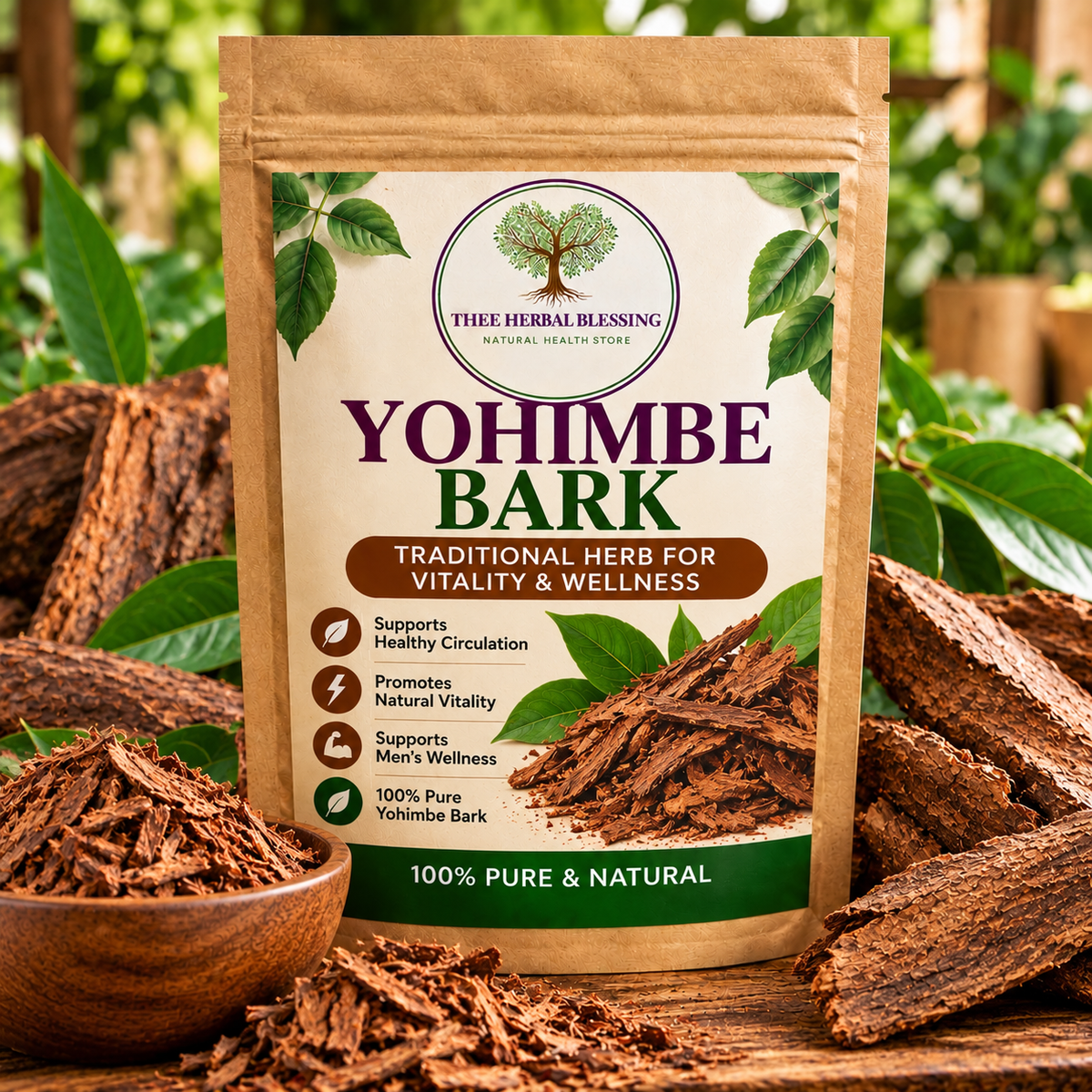 Yohimbe bark, 1oz.