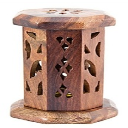 Carved Wooden Tower Burner for Cone