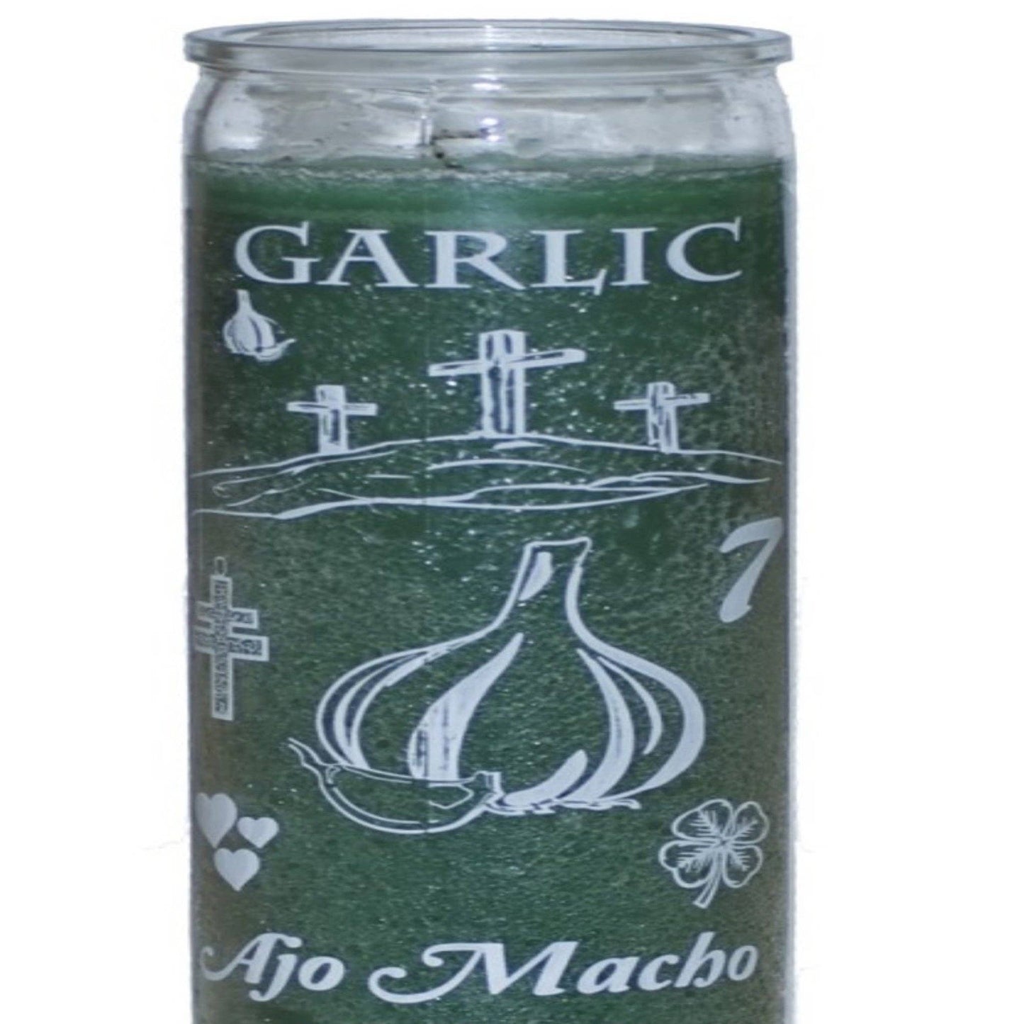 7 Day Green Garlic Ajo Macho Candle